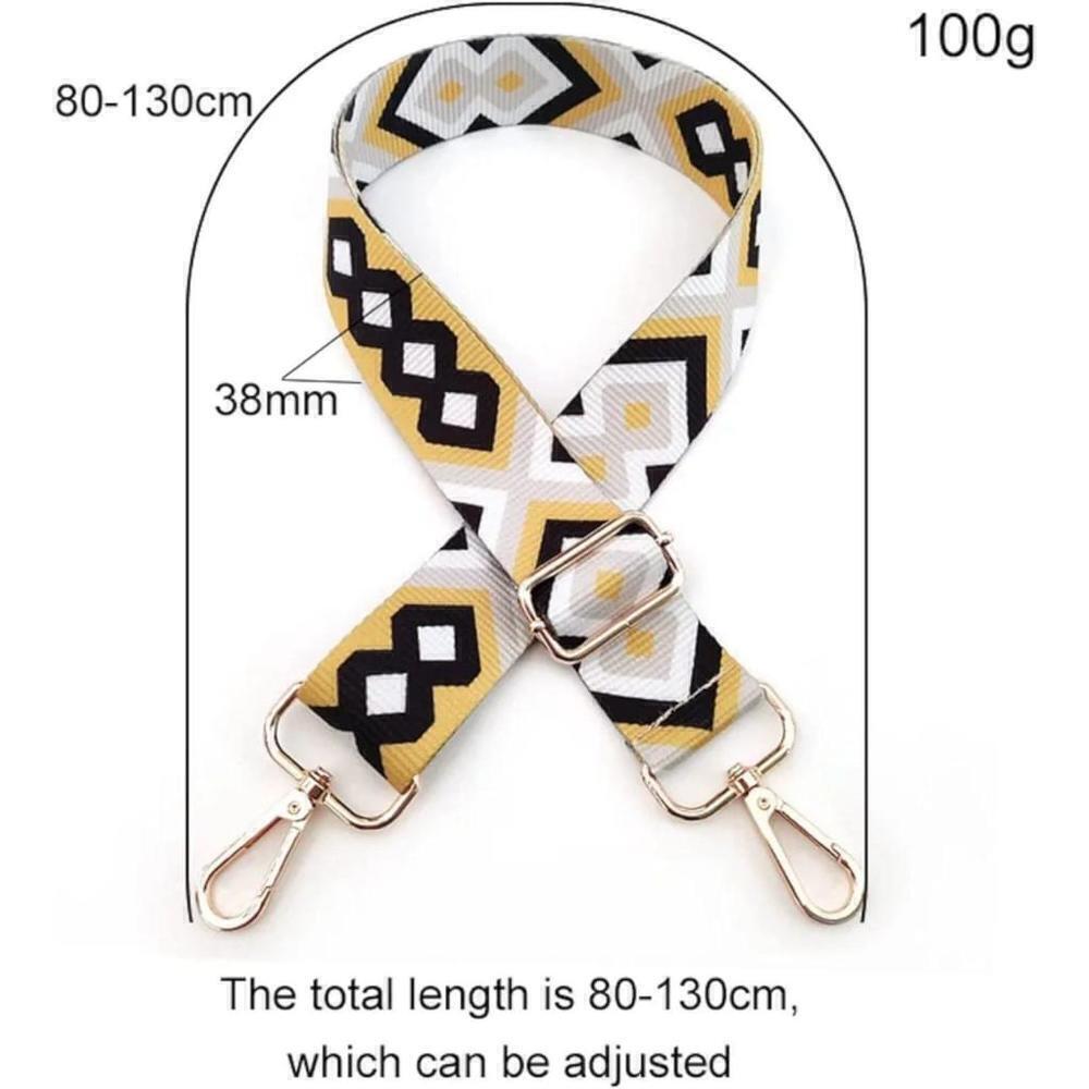 Geometric Pattern Adjustable Purse Strap - Picture 5 of 7